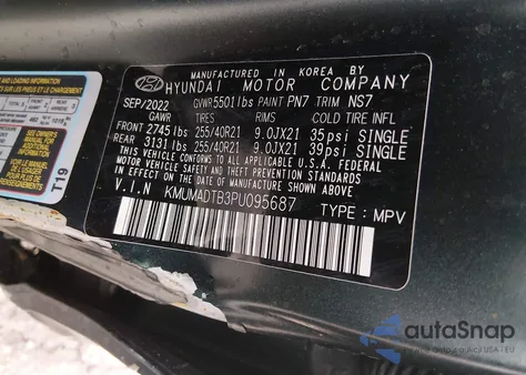 2023 Genesis Gv70 2.5T Awd z USA, uszkodzony, nr VIN KMUMADTB3PU095687